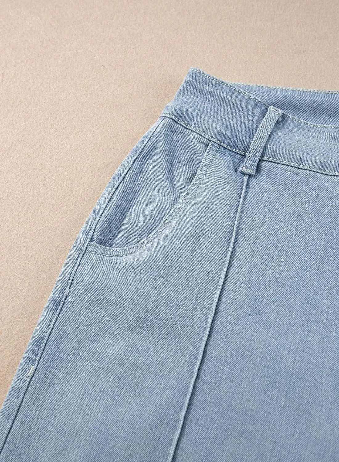 Sidefeel Womens Wide Leg Jeans Casual Baggy High Waisted Stretch Denim Pants