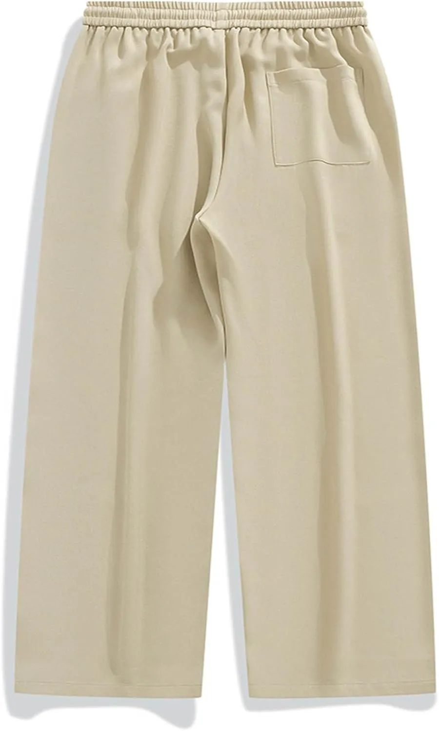 Straight Trousers for Men Plus Size Drawstring Elastic Waist Straight Leg Pants Casual Solid Loose Fit Exercise Pant