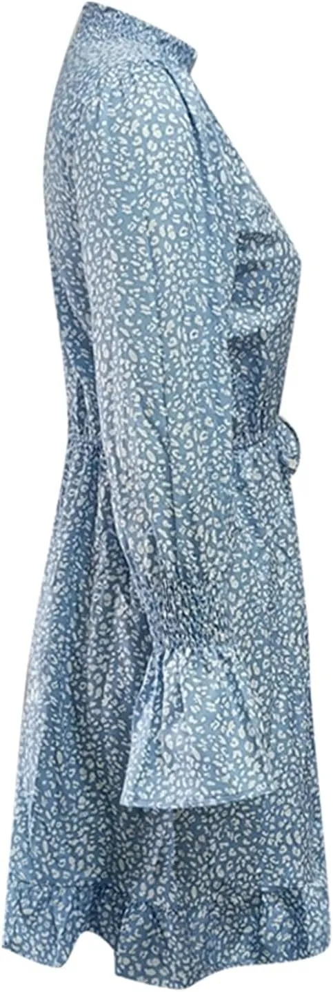 Summer Boho Dresses for Women 2025 Comfy Puff Short Sleeve Ruffle Hem Drop Waist Pastel Dress Wedding Hawaii Outfits
