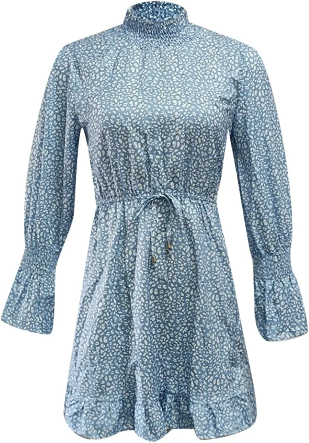 Summer Boho Dresses for Women 2025 Comfy Puff Short Sleeve Ruffle Hem Drop Waist Pastel Dress Wedding Hawaii Outfits