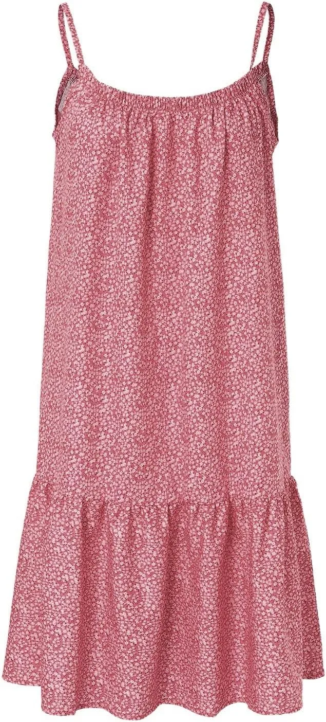 Summer Dresses for Women 2025,Women's Loose Fit Floral Printed Dress Sleeveless Spaghetti Straps Mini Camisole Dresses