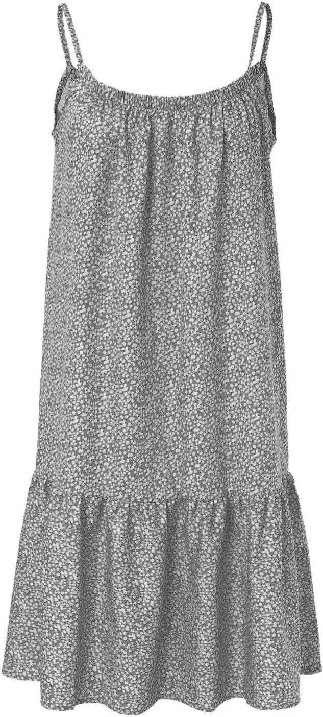 Summer Dresses for Women 2025,Women's Loose Fit Floral Printed Dress Sleeveless Spaghetti Straps Mini Camisole Dresses