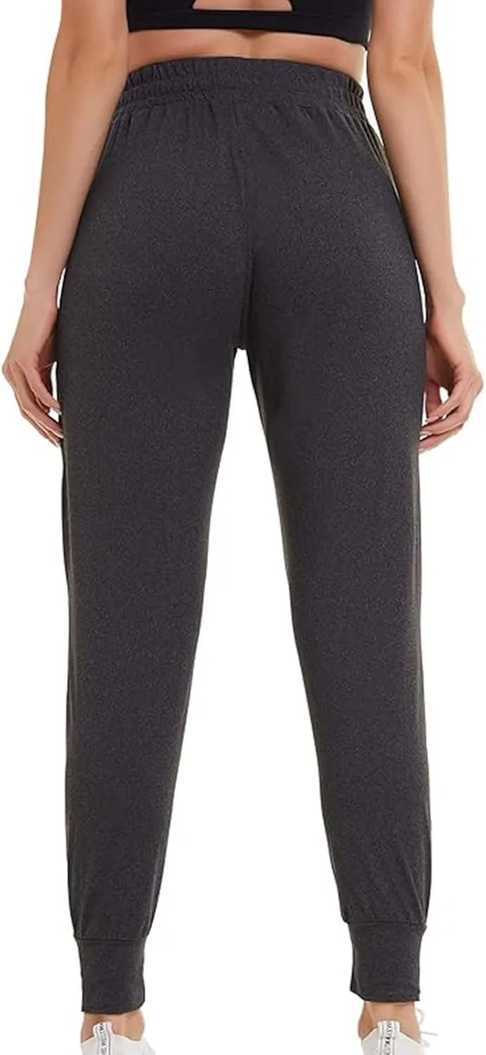 Sweatpants for Women Casual Elastic Drawstring High Waist Pants Slim Fit Workout Jogger Lounge Pants Yoga Trousers
