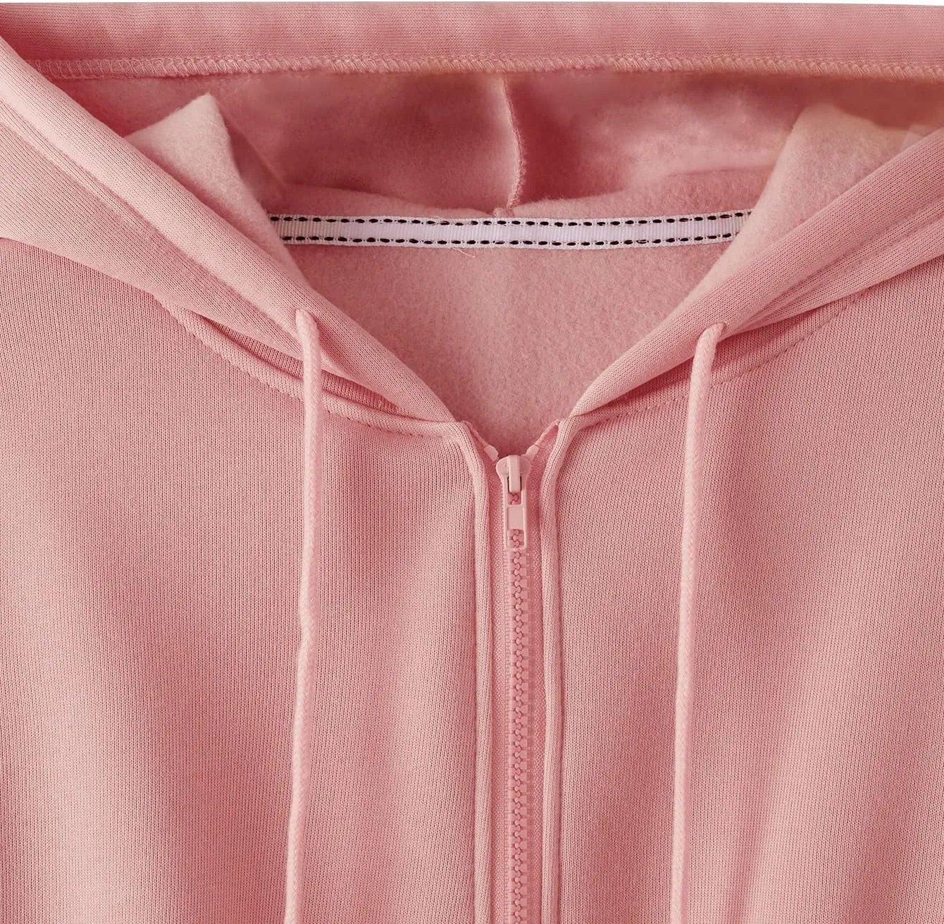 SweatyRocks Women's Long Sleeve Drawstring Full Zip Hooded Jacket Crop Sweatshirt