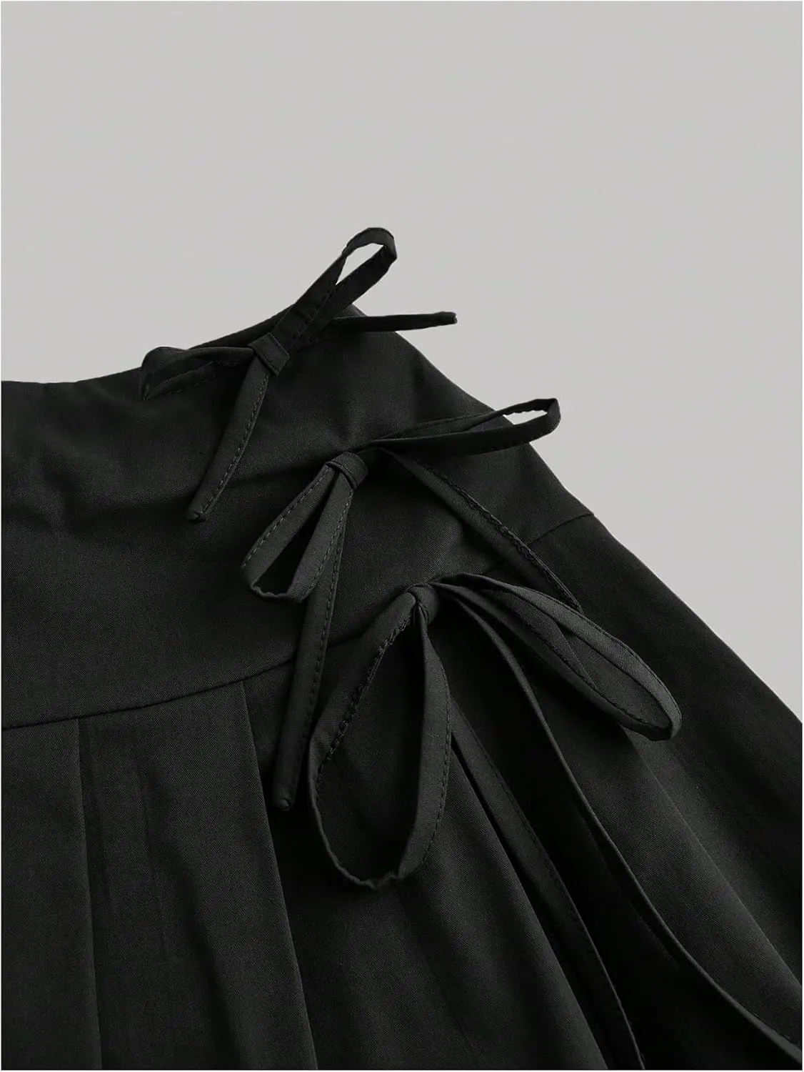 SweatyRocks Women's Y2k Pleated Mini Skirt High Waisted Tie Side A Line Skirts