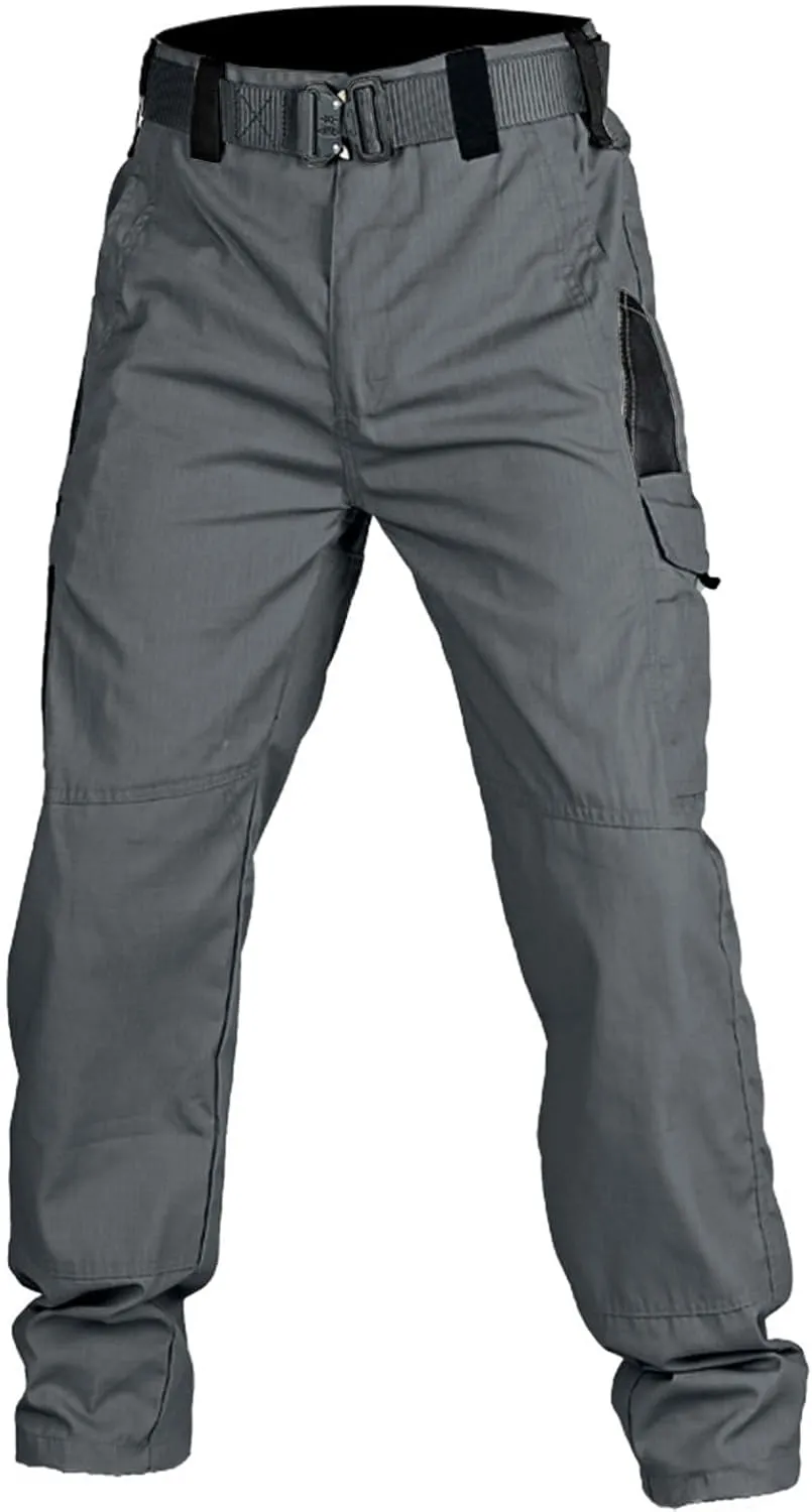 Tactical Pants for Men Slim Fit High Stretch Multi-Pocket Durable Cargo Pants Water Proof Elastic Waist Work Pants