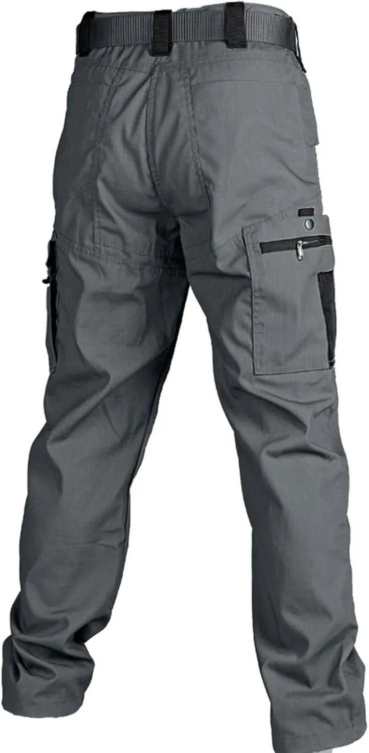 Tactical Pants for Men Slim Fit High Stretch Multi-Pocket Durable Cargo Pants Water Proof Elastic Waist Work Pants