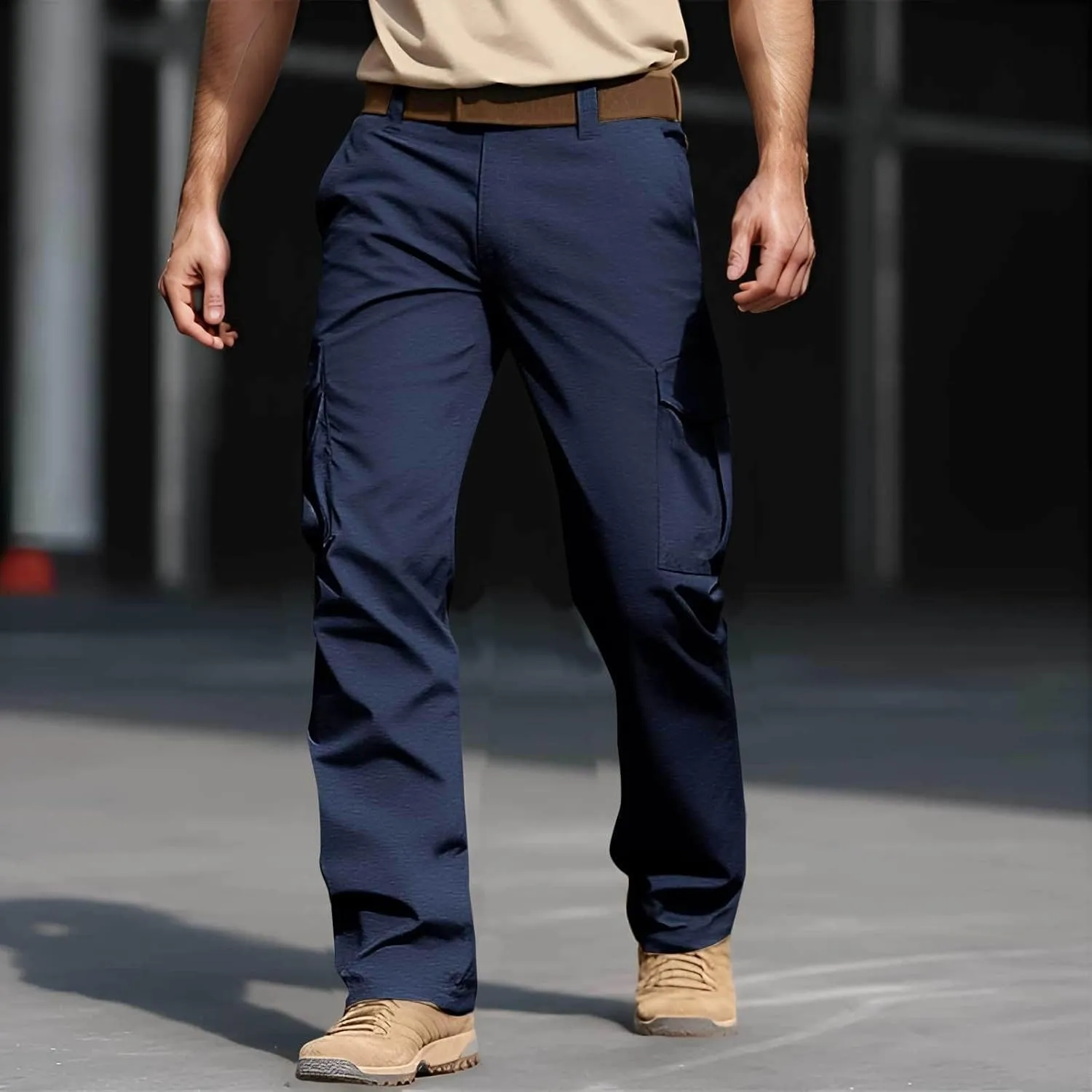 Tactical Pants for Men Water Resistant Cargo Hiking Pants Multi Pockets Relaxed Fit Stretch Outdoor Quick Dry Work Pant
