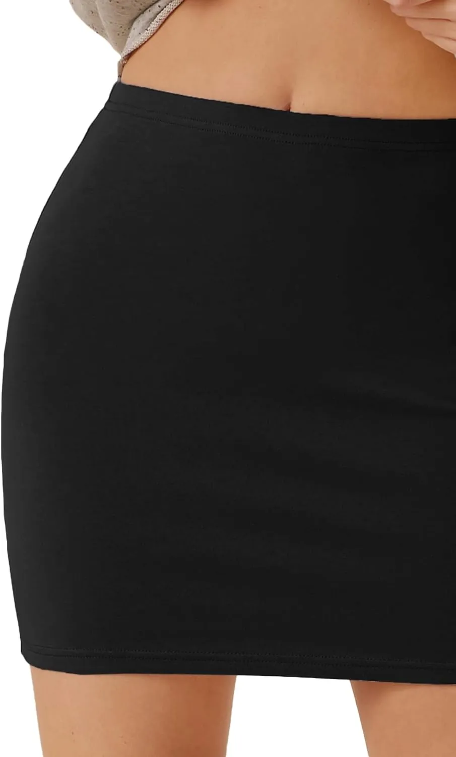 Verdusa Women's Basic High Waisted Pencil Bodycon Short Skirt