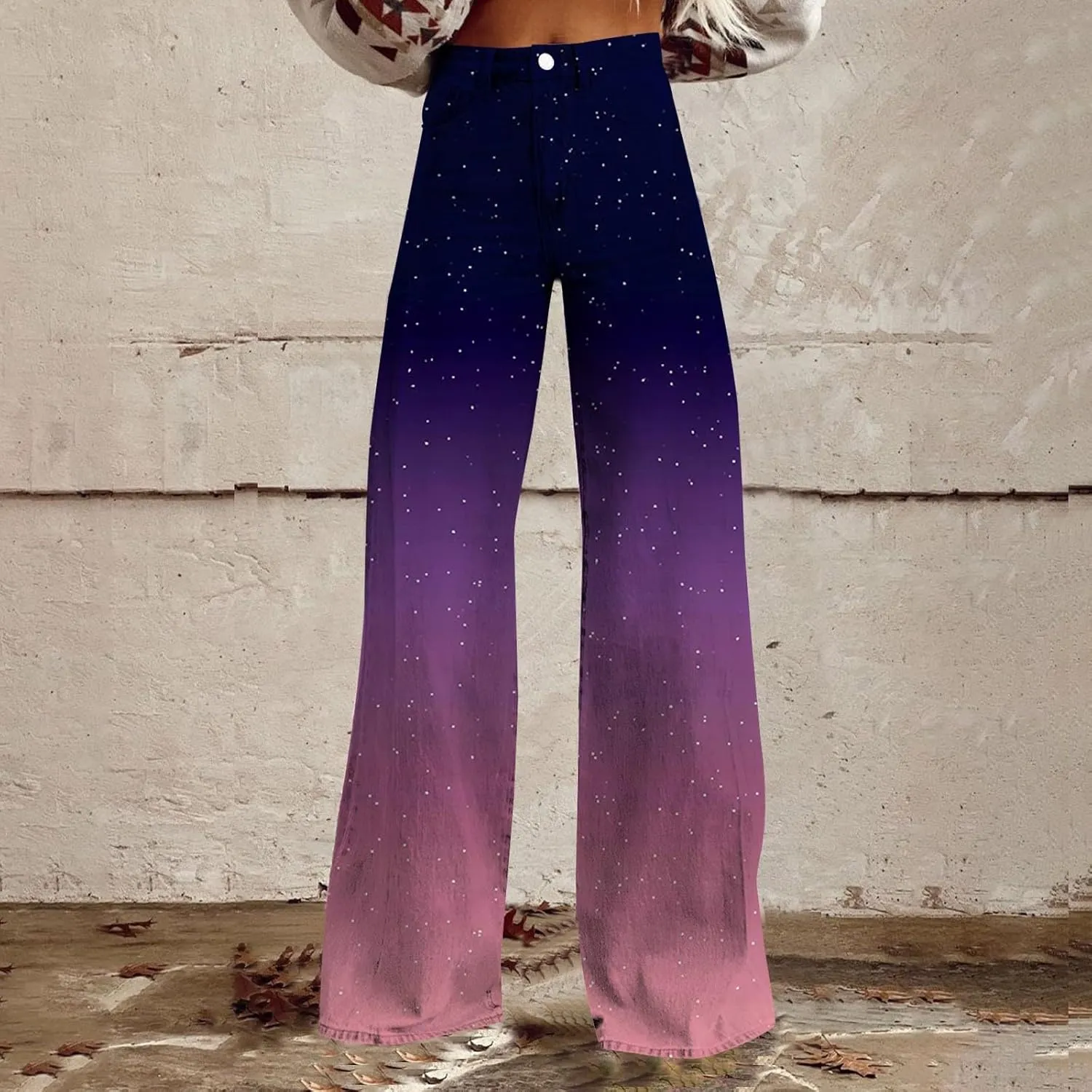 Wide Leg Jeans for Women, Trendy Chic Loose Casual Lightweight Soft Trousers