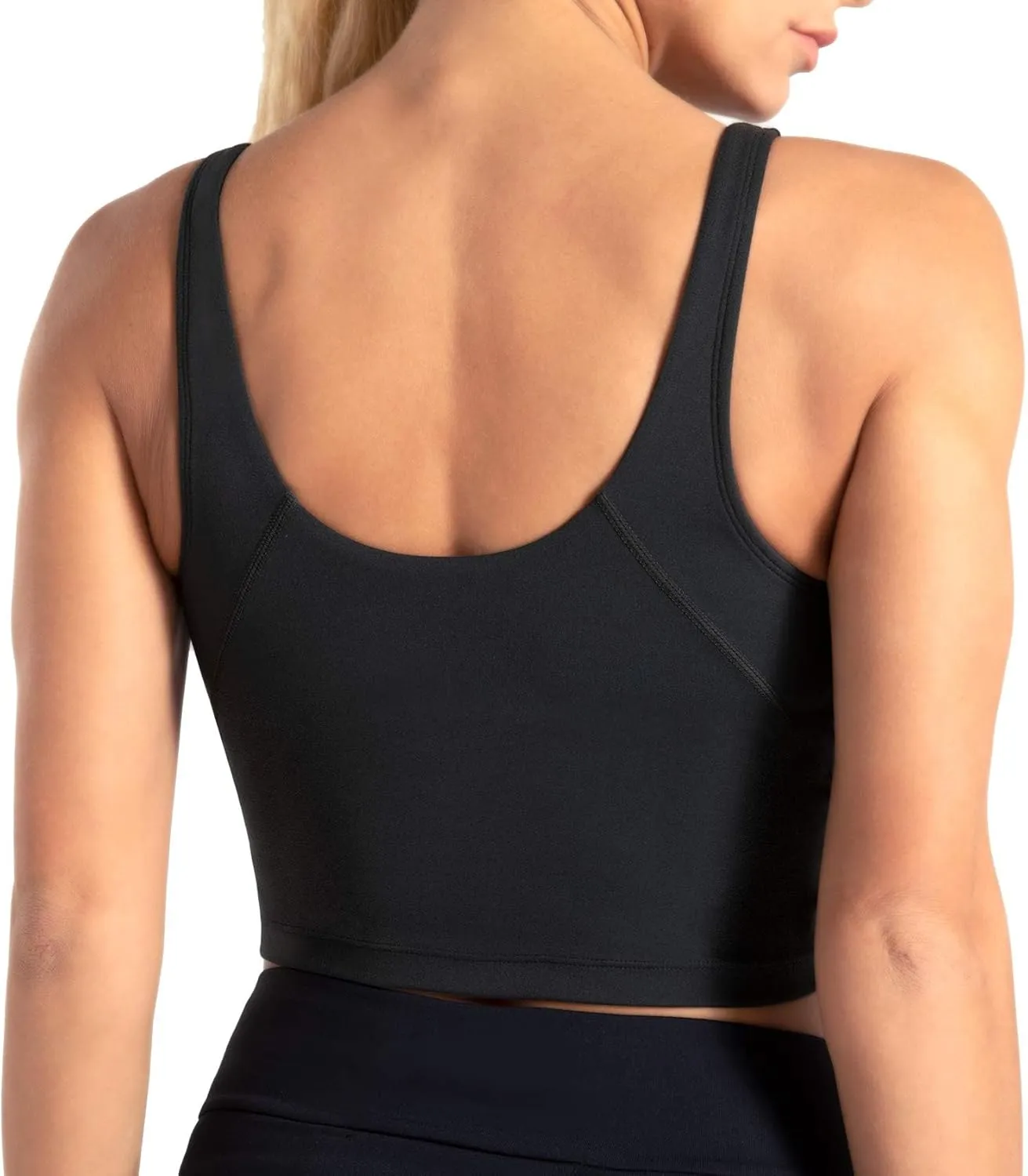 Wjustforu Women's Tank Top Padded Sports Bra Running Workout Yoga Crop Top