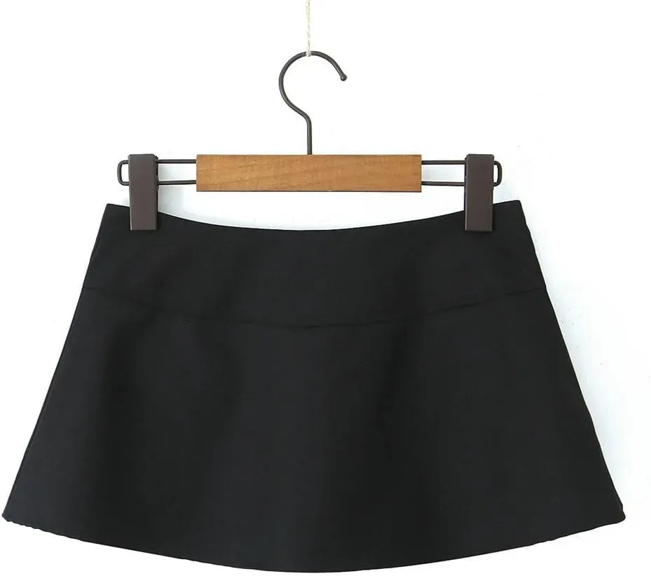 Women Casual Bow Stripes Pleated Skirt Office Slim Mini A- Line Skirts