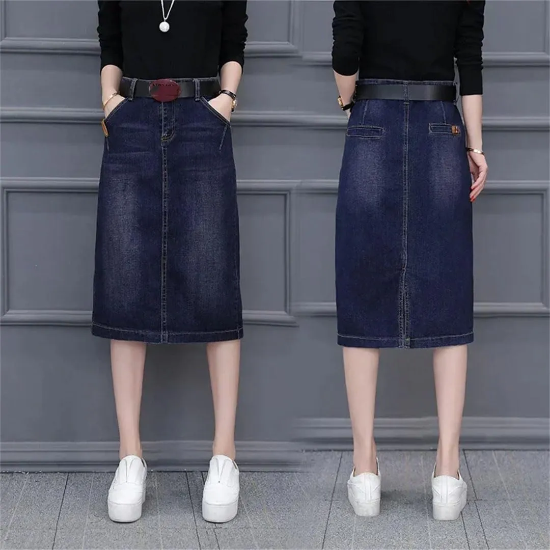 Women Solid Long High Waist A- Line Skirts
