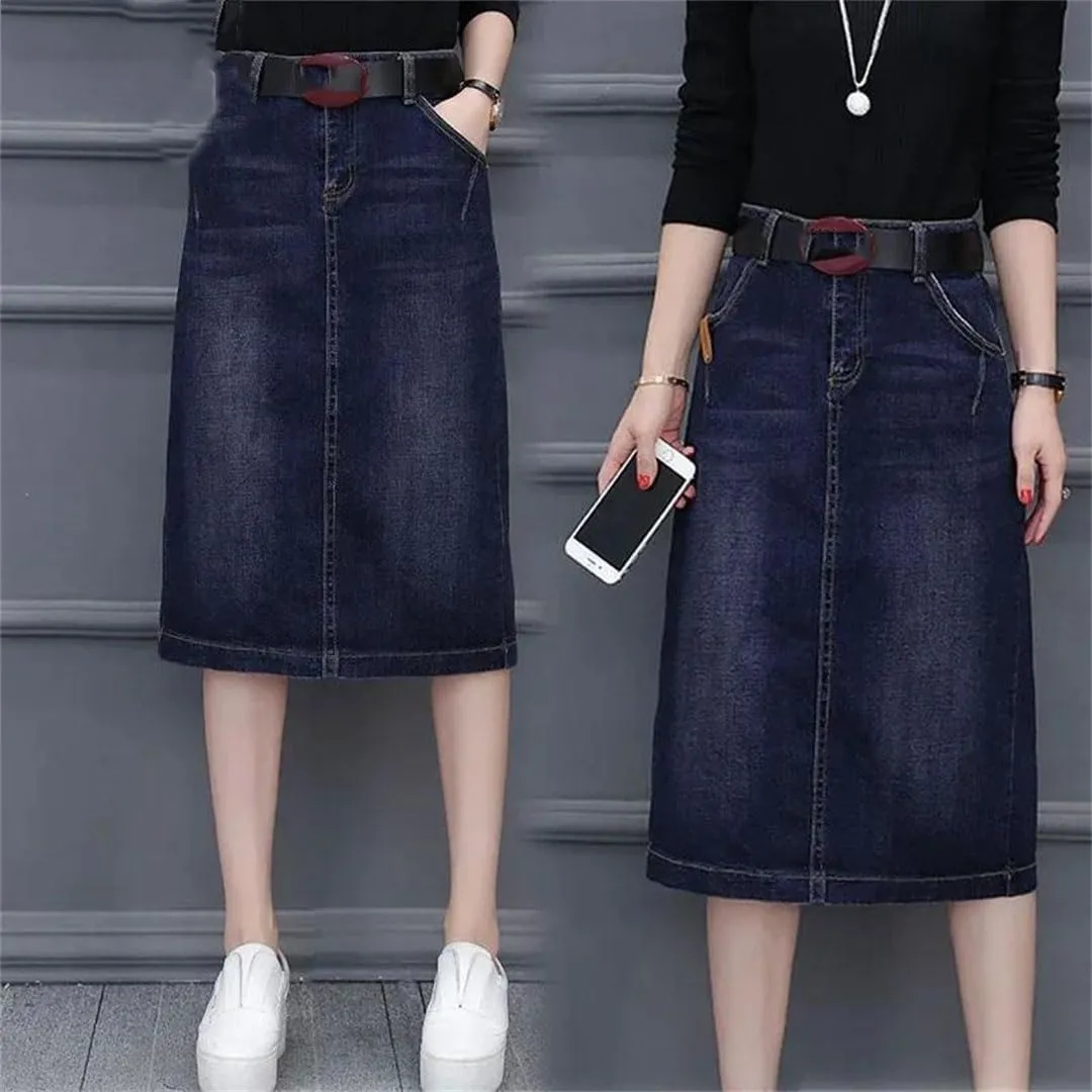 Women Solid Long High Waist A- Line Skirts