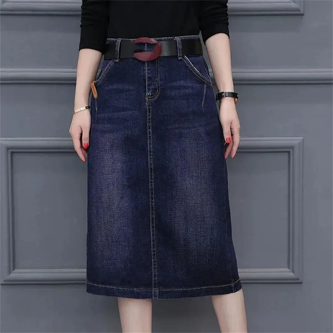 Women Solid Long High Waist A- Line Skirts