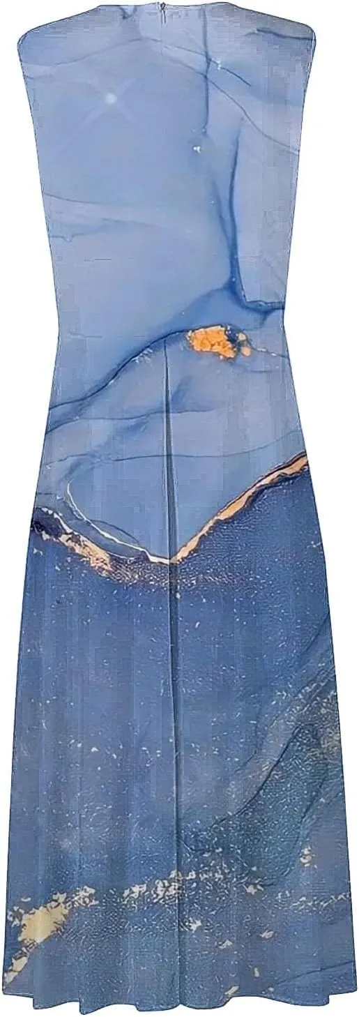 Women Summer Casual Short Sleeve Dresses Flare Sun Dresses Sundress Casual Maxi Tunic Tank Dress Spring for