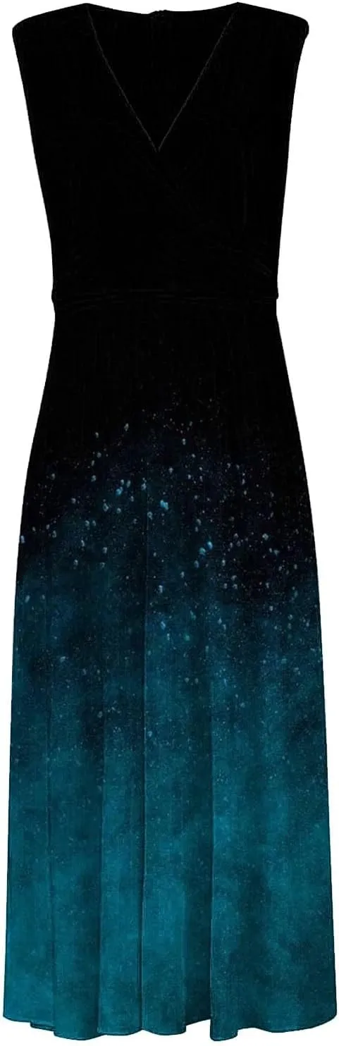 Women Summer Casual Short Sleeve Dresses Flare Sun Dresses Sundress Casual Maxi Tunic Tank Dress Spring for