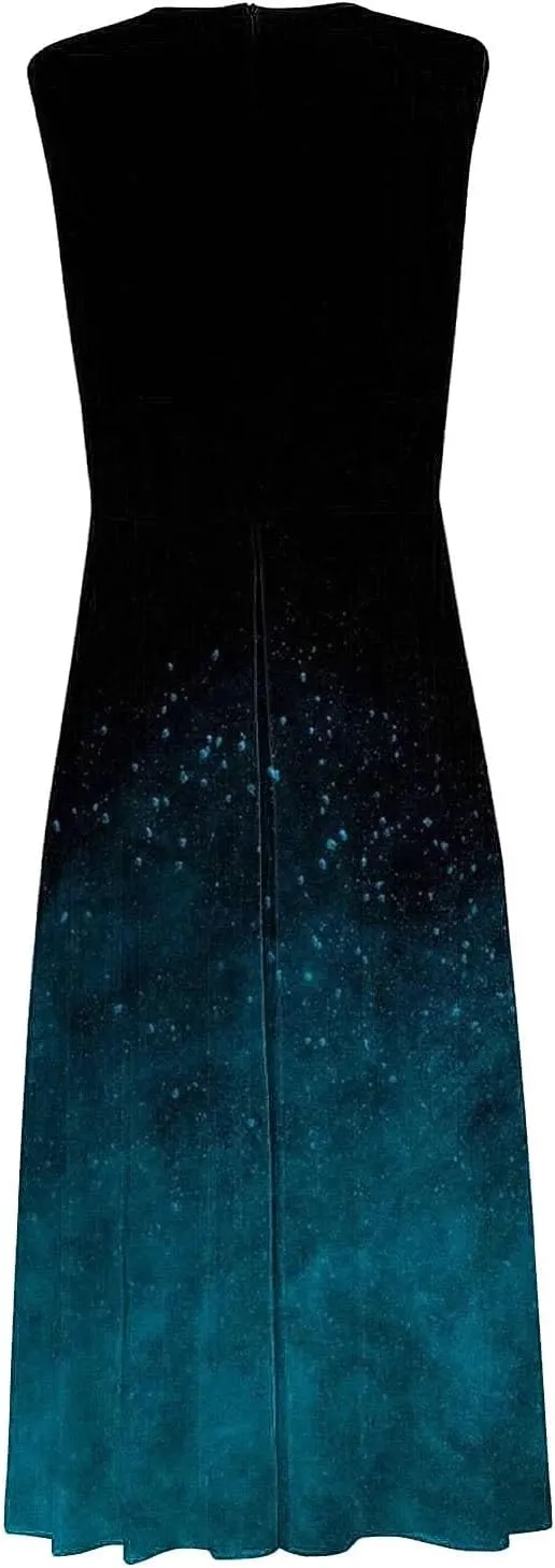 Women Summer Casual Short Sleeve Dresses Flare Sun Dresses Sundress Casual Maxi Tunic Tank Dress Spring for