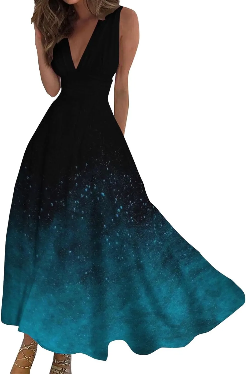 Women Summer Casual Short Sleeve Dresses Flare Sun Dresses Sundress Casual Maxi Tunic Tank Dress Spring for