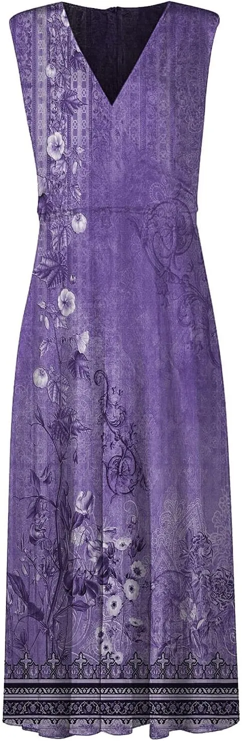 Women Summer Casual Short Sleeve Dresses Flare Sun Dresses Sundress Casual Maxi Tunic Tank Dress Spring for
