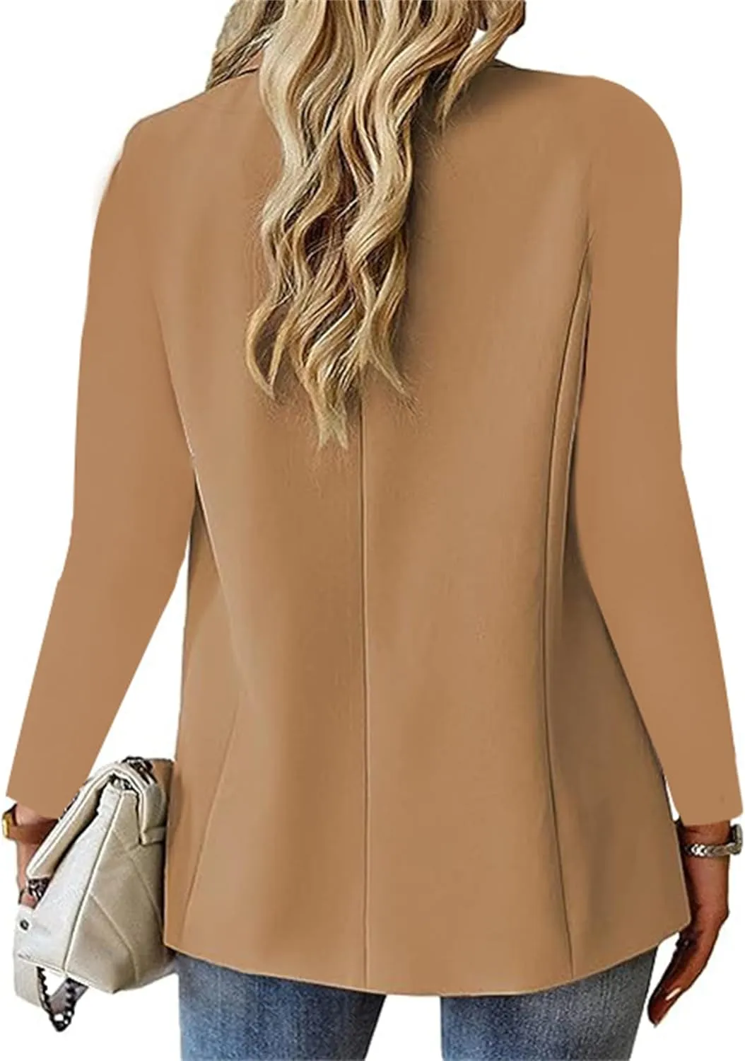 Women's Blazer Business Casual Lightweight Suit Notch Collar Work Office Suit Jackets Elegant Long Sleeve Dressy Jacket