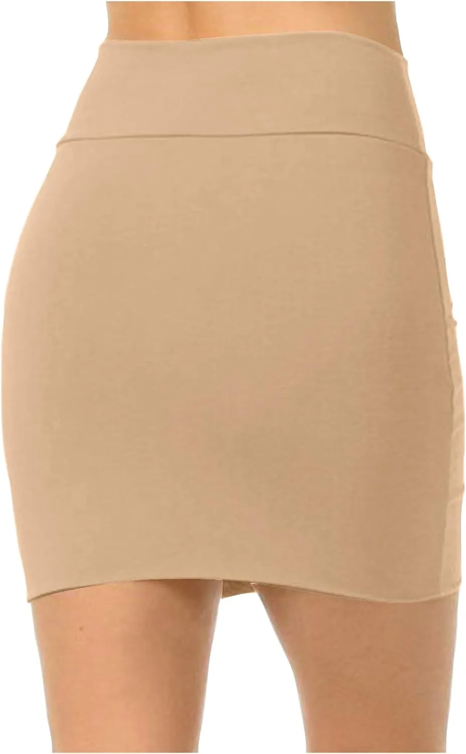 Women's Bodycon Skirts High Waisted Pencil Mini Skirt Elastic Stretchy Wrap Skirts Tight Ruched Business Skirt