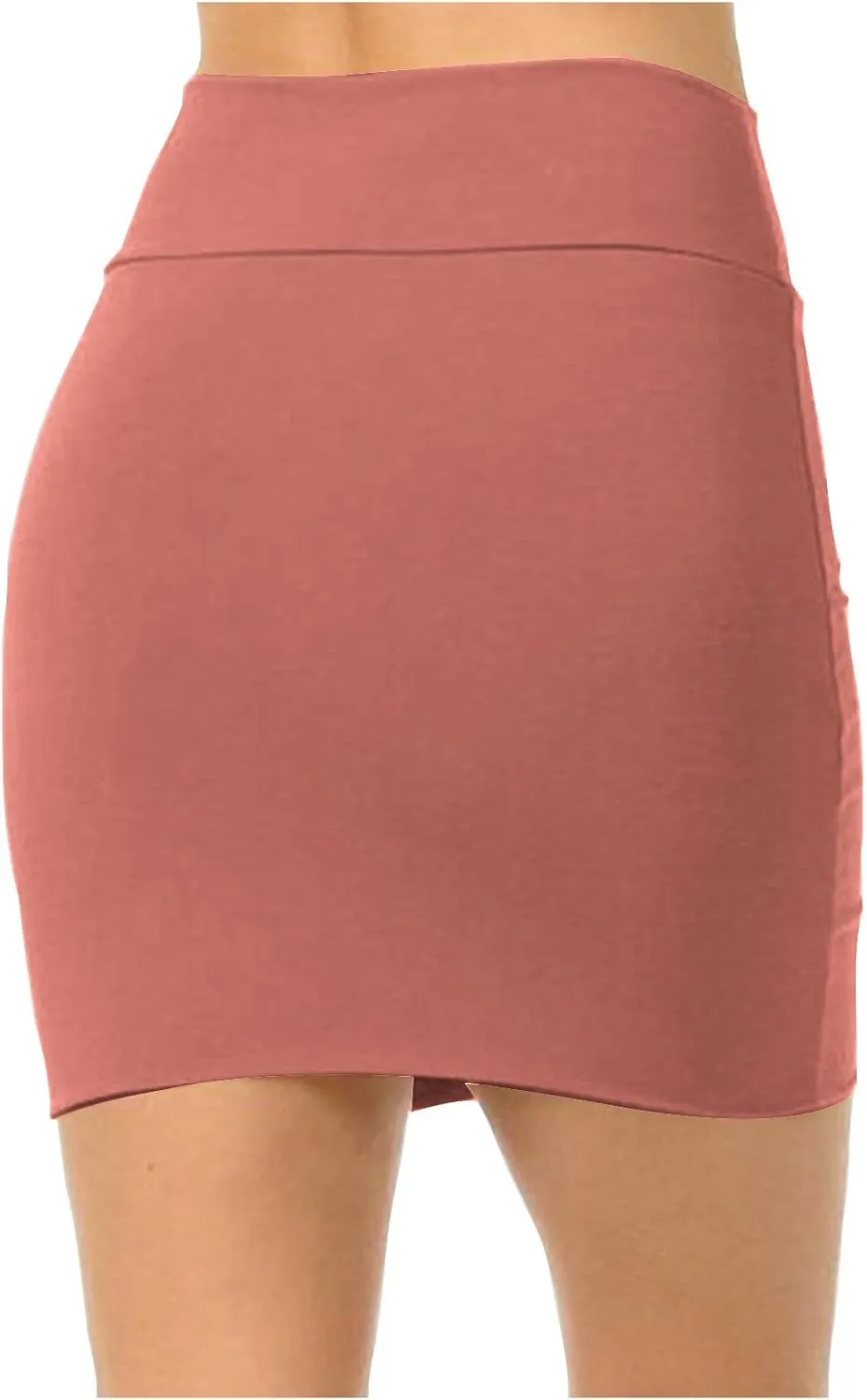 Women's Bodycon Skirts High Waisted Pencil Mini Skirt Elastic Stretchy Wrap Skirts Tight Ruched Business Skirt