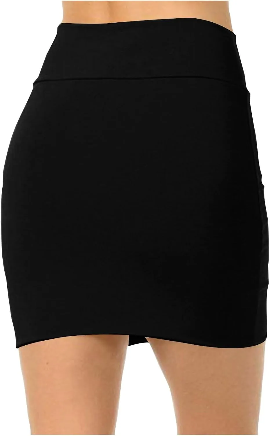 Women's Bodycon Skirts High Waisted Pencil Mini Skirt Elastic Stretchy Wrap Skirts Tight Ruched Business Skirt