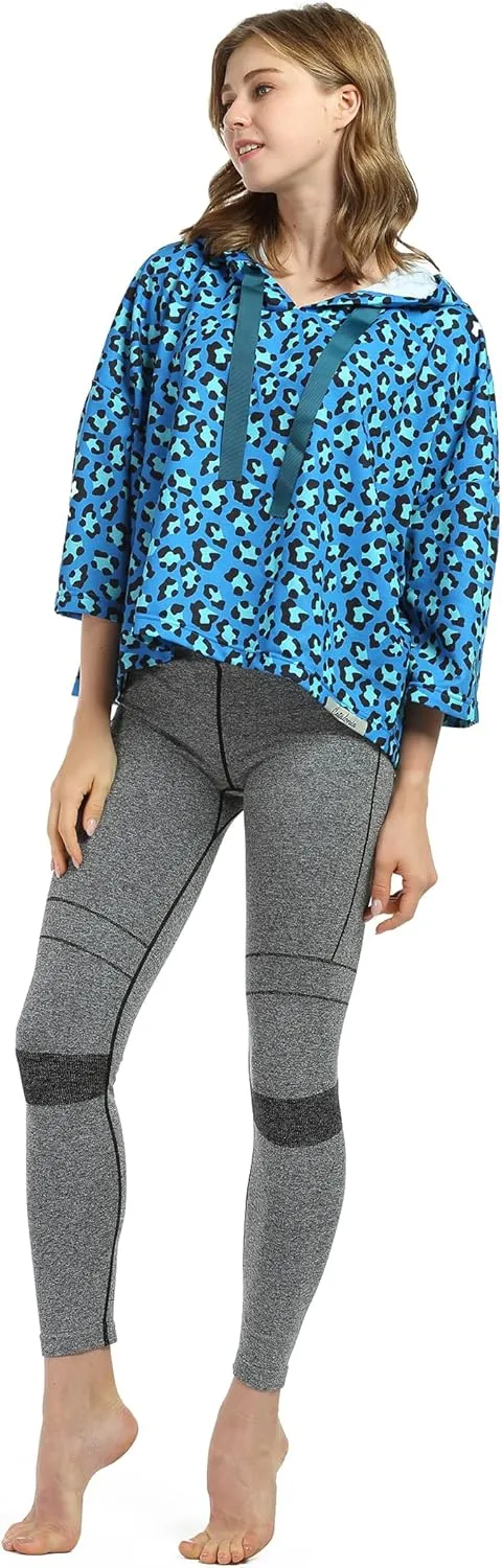 Women’s Casual Cropped Hoodie, 3/4 Sleeve Loose Pullover Sweatshirt Crop Top