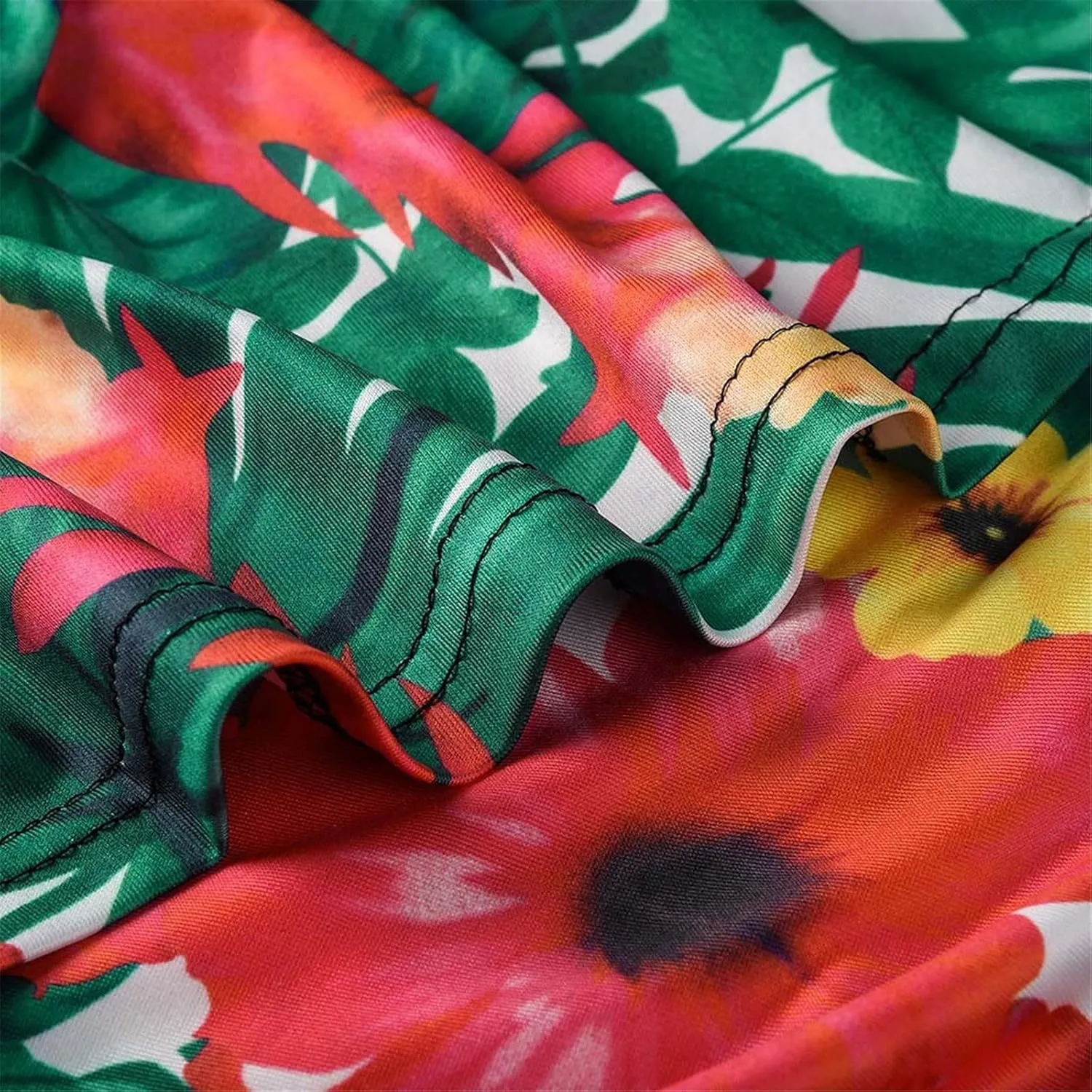 Women's Casual Dresses Floral Print Crewneck Maxi Dresses Long Sleeve Fall Dress