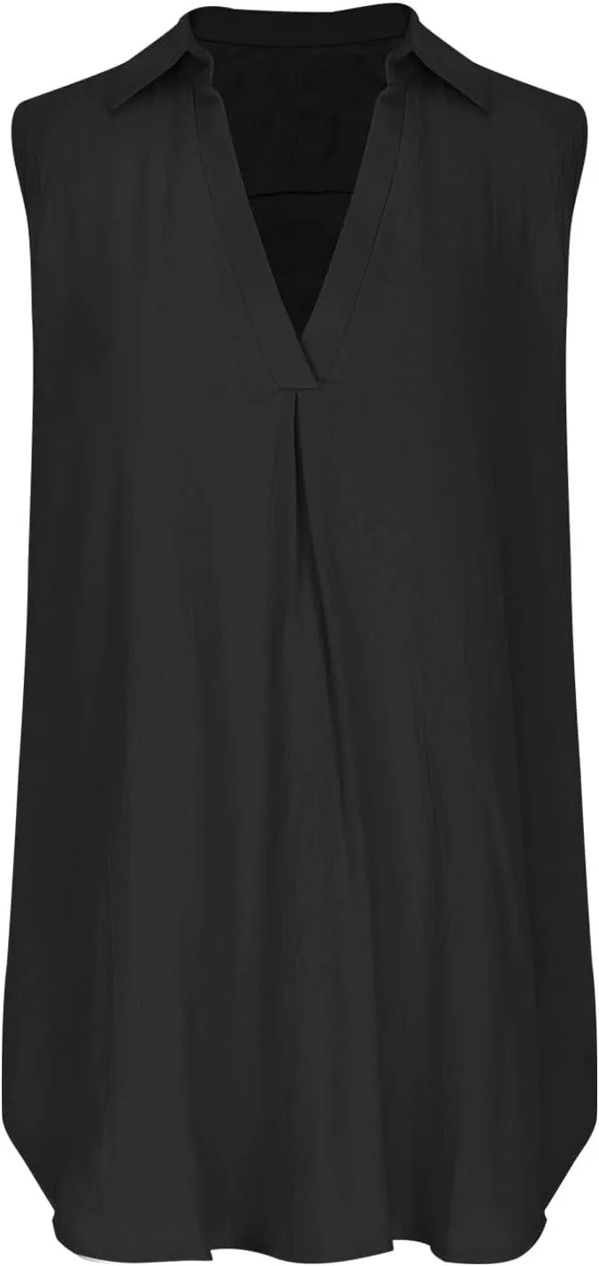 Womens Cotton Linen Sundress Summer Casual Short Sleeve Dresses Fashion Solid Color Loose V-Neck Pleated Dress