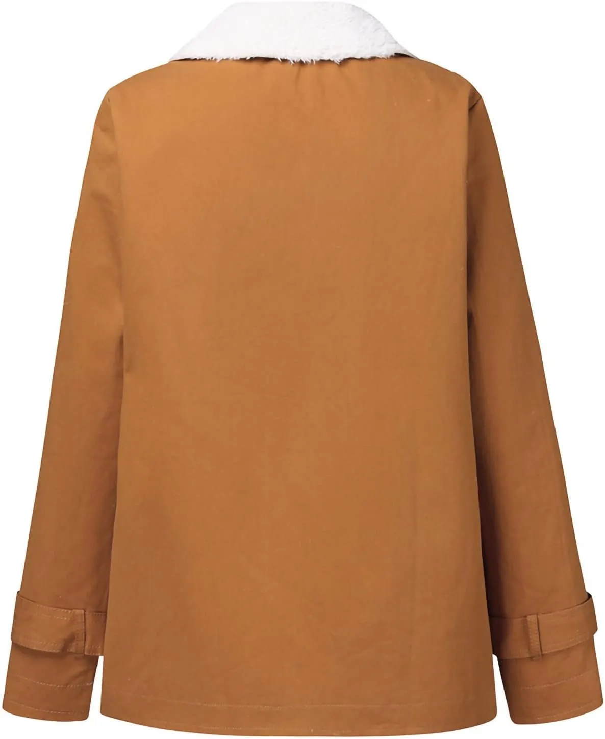 Women's Down Jackets & Parkas, Short Fleece Lined Jacket Long Sleeve Outerwear Casual Lightweight Coats with Hood