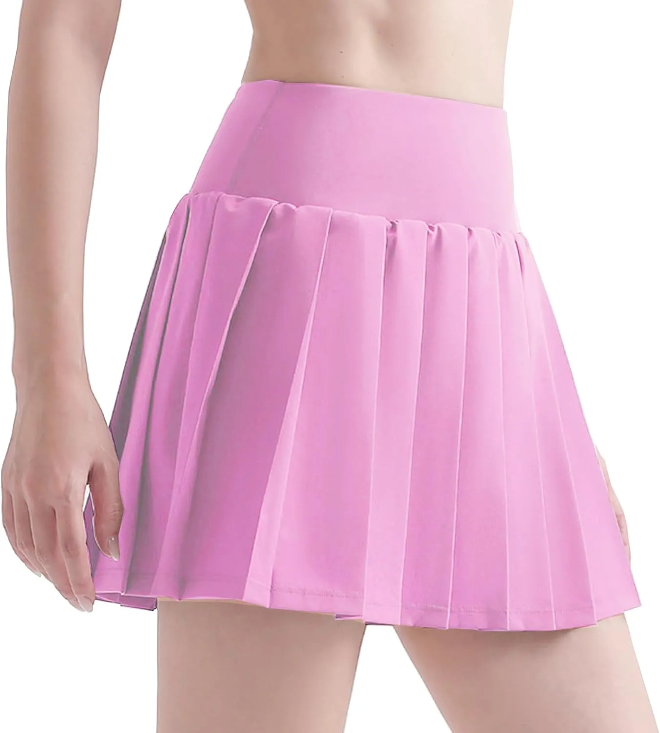 Women's High Waisted Pleated Tennis Skirts Athletic Workout Casual Mini Skater Skorts with Shorts