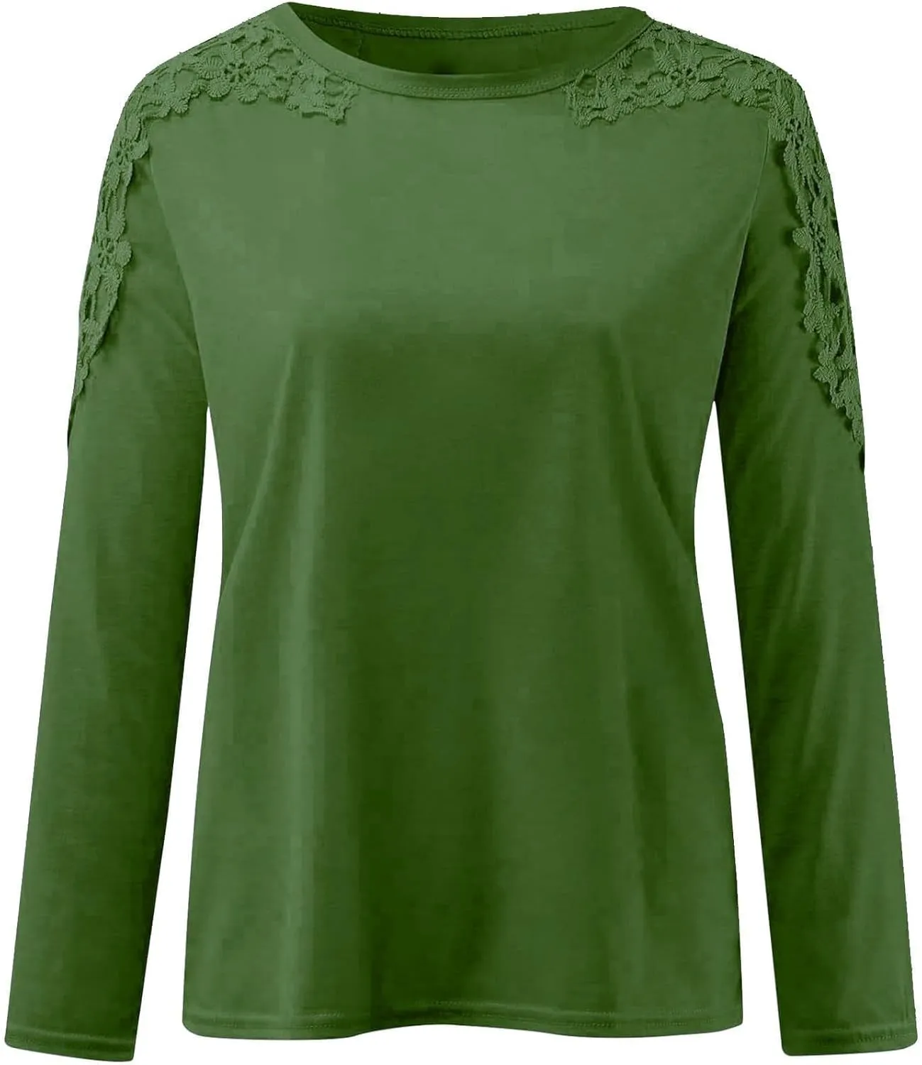 Womens Lace Crochet Tunic Tops Loose Fit Dressy Casual Short Sleeve Floral Long Sleeve Blouses Shirts Pullovers
