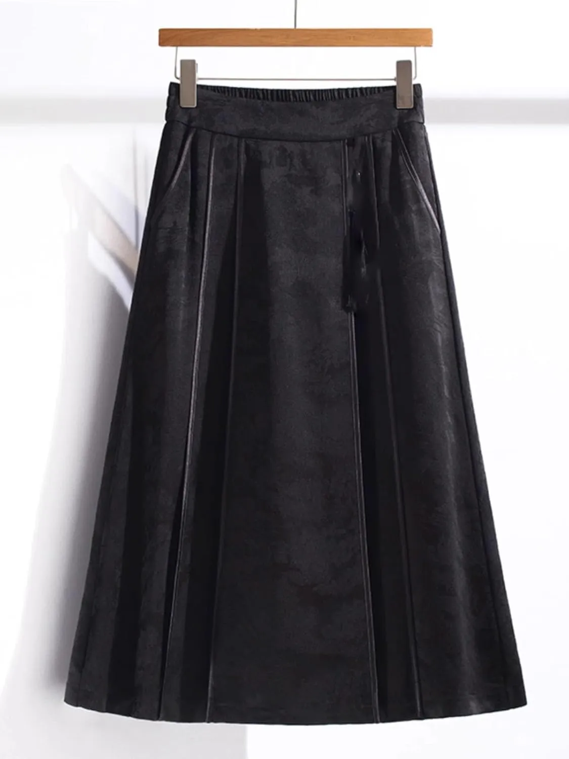 Women's Long Skirt Chinese Elastic Waist Summer A Line Skirts for Women