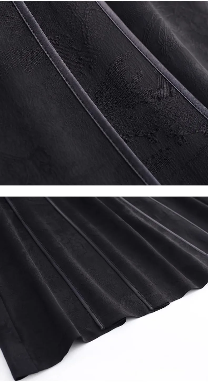 Women's Long Skirt Chinese Elastic Waist Summer A Line Skirts for Women