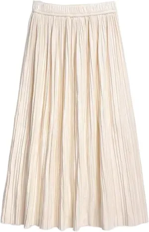Women's Long Skirt Corduroy Pleated Velvet Spring A Line Skirts for Women
