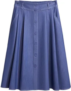 Women's Long Skirt Summer Denim Mid-Length A Line Skirts for Women