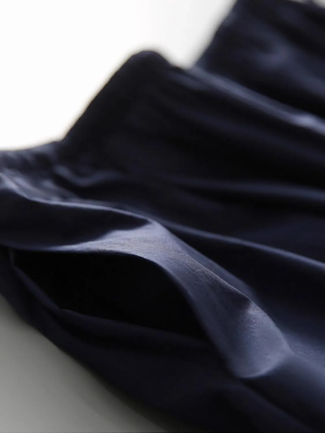 Women's Long Skirt Summer Elastic Waist Blue A Line Skirts for Women