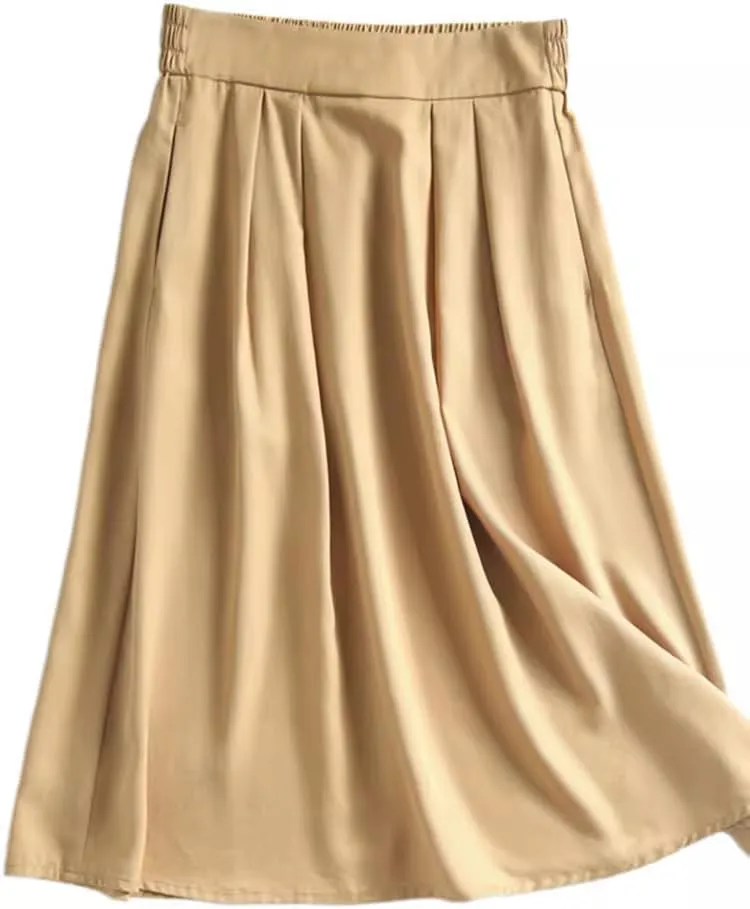 Women's Long Skirt Summer High-Waist Mid-Length A Line Skirts for Women