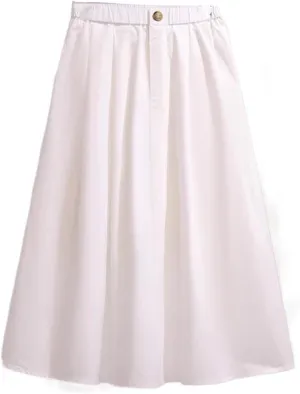 Women's Long Skirt Summer High-Waist Minimalist A Line Skirts for Women