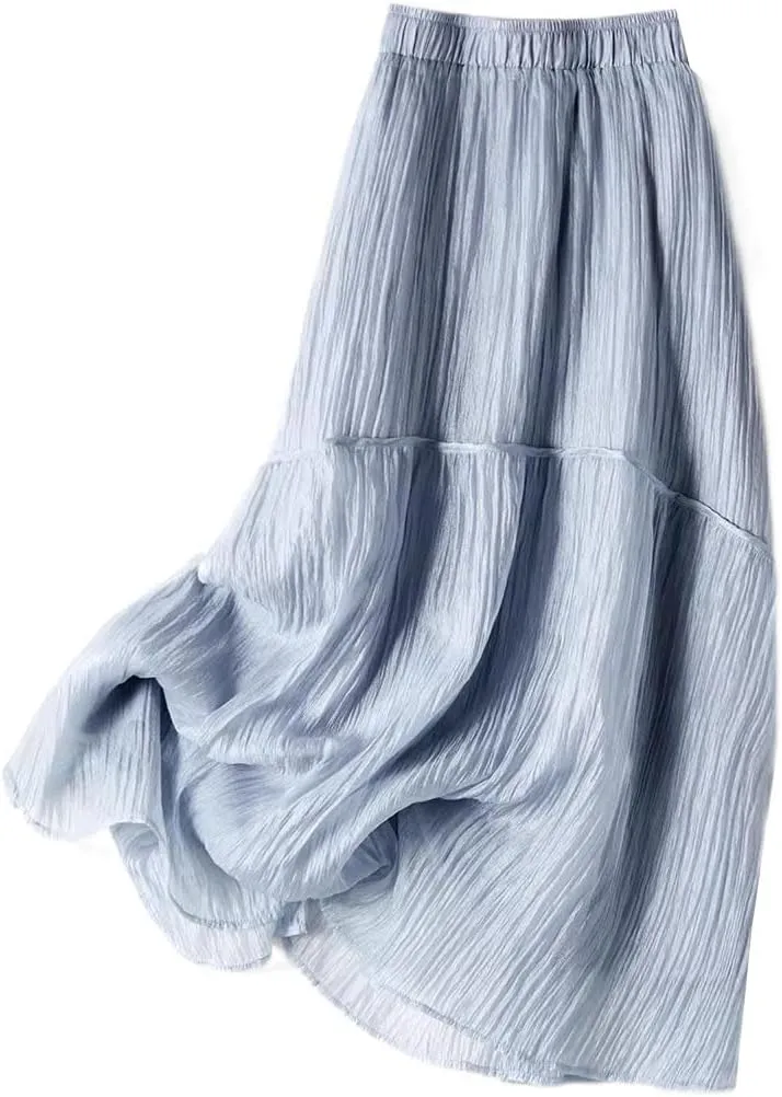 Women's Long Skirt Summer High-Waist Retro A Line Skirts for Women