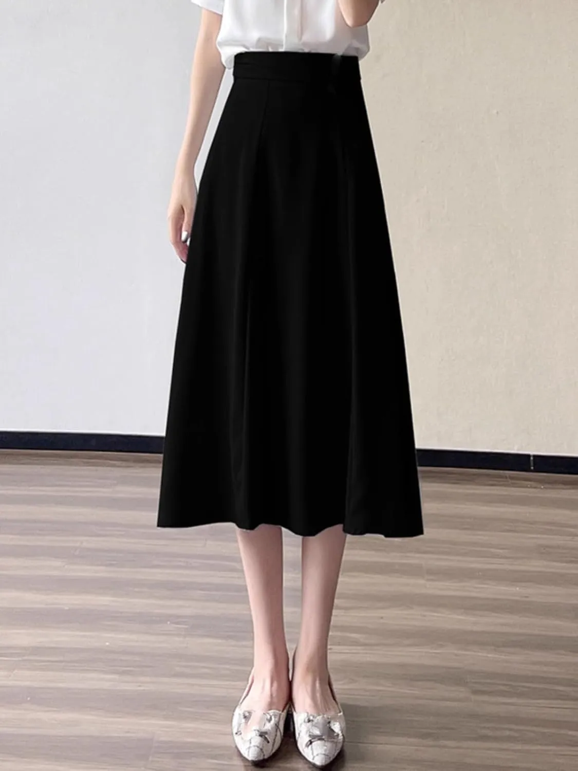 Women's Long Skirt Summer Mid-Length High-Waist A Line Skirts for Women
