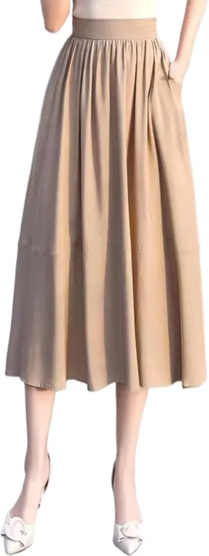 Women's Long Skirt Summer Patchwork Retro A-Line Skirts for Women