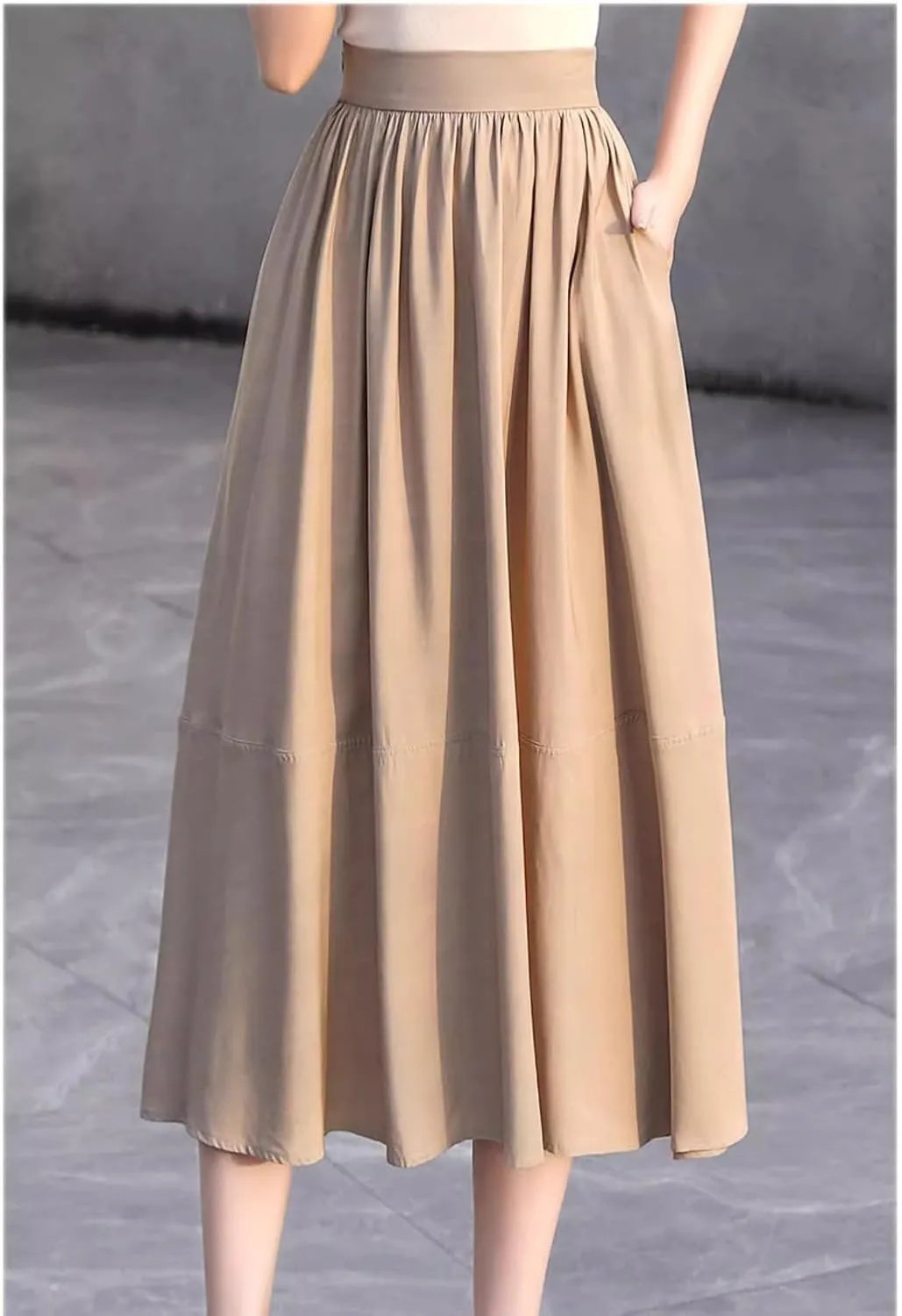 Women's Long Skirt Summer Patchwork Retro A-Line Skirts for Women