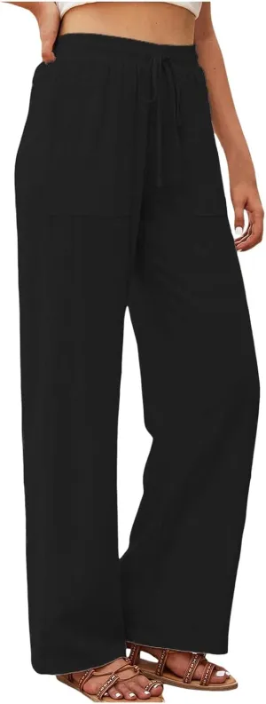 Womens Slacks Plus Size Straight Leg Joggers High Waisted Travel Pants Gym Pants Loose Tall Pants Workout Trousers