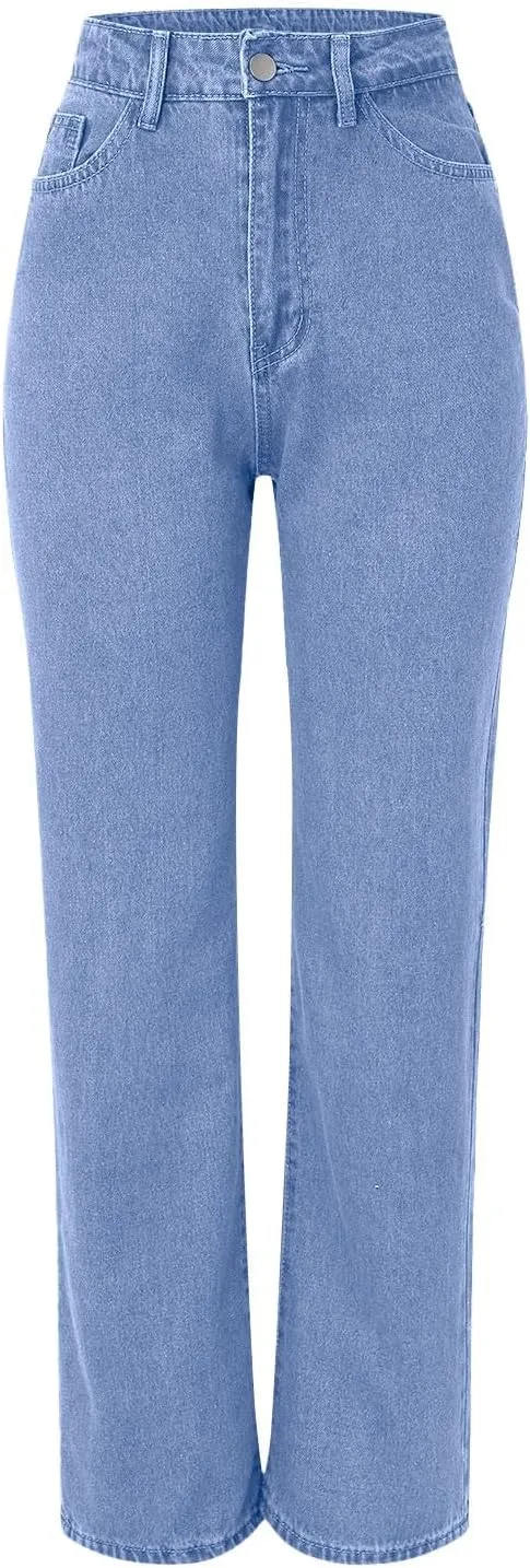 Womens Sweatpant Jeans Soft High Waisted Sweatpant That Look Like Jeans Plus Size Boyfriend Pants with Pockets