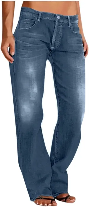 Women's Y2K Baggy Jeans Trendy Low Rise Jeans Casual Straight Leg Pants Loose Boyfriend Denim Pants Spring Outfits