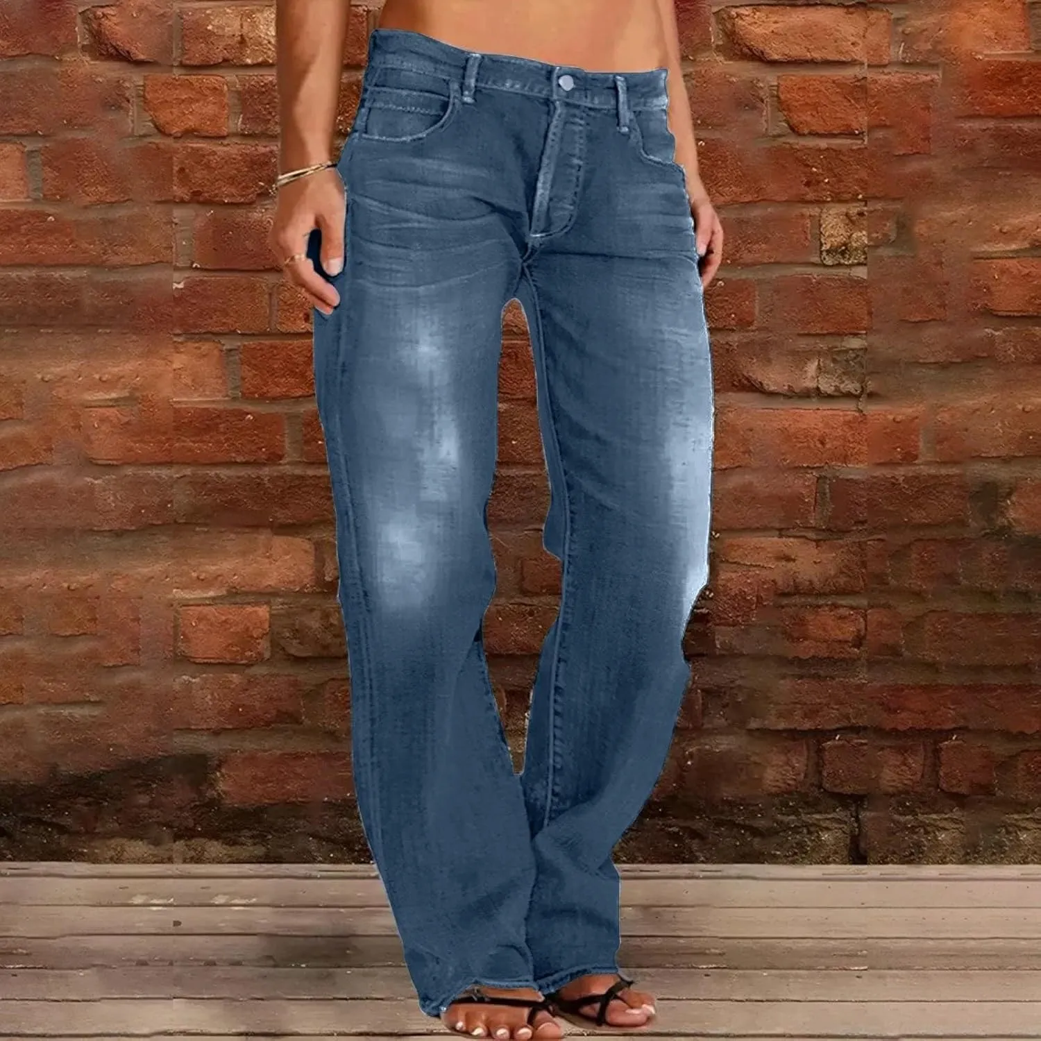 Women's Y2K Baggy Jeans Trendy Low Rise Jeans Casual Straight Leg Pants Loose Boyfriend Denim Pants Spring Outfits