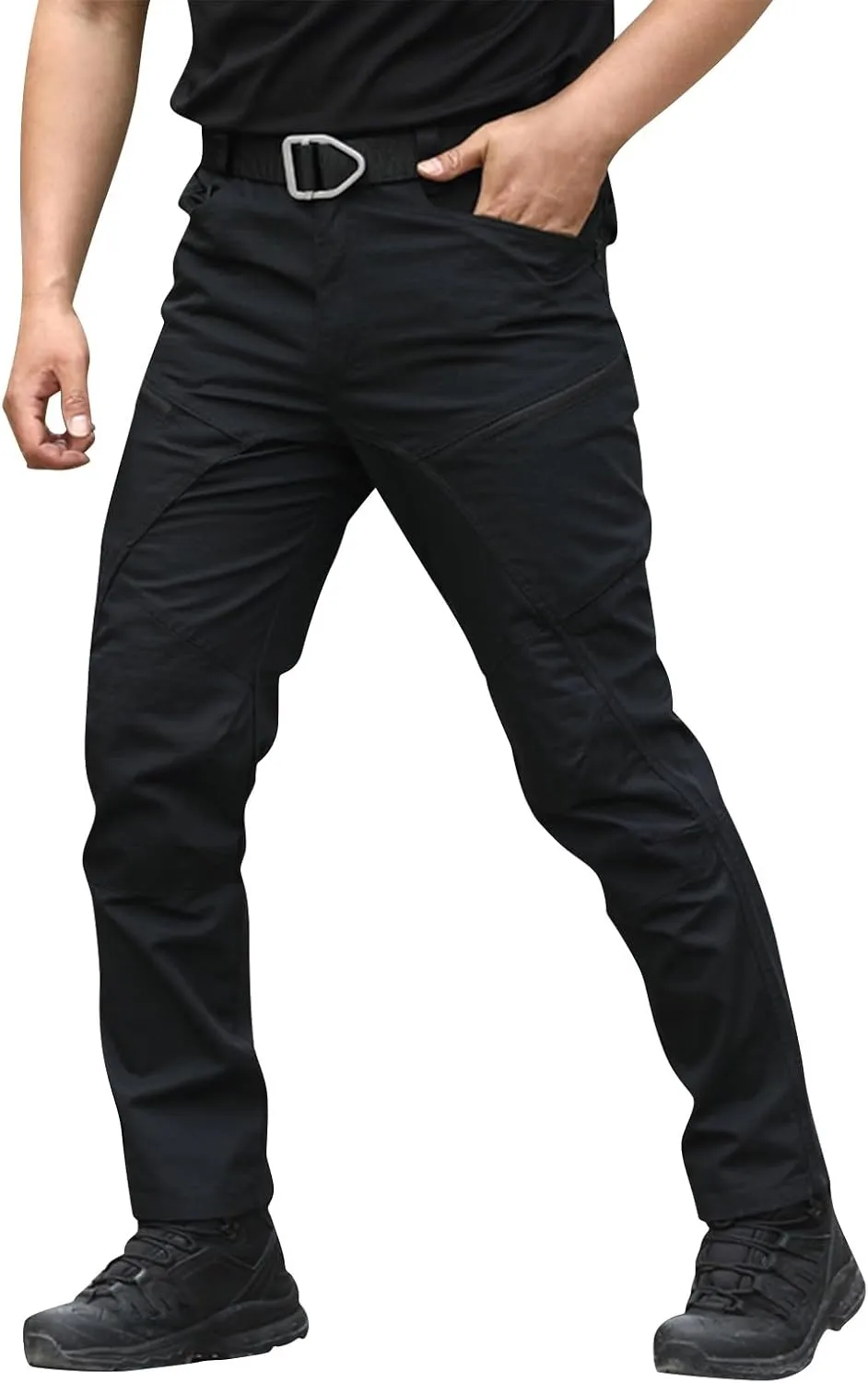 Work Pants for Men Stretch Hunting Resistant Lightweight Cargo Pants Multi-Pocket Classic Flexcamo Hiking Pants